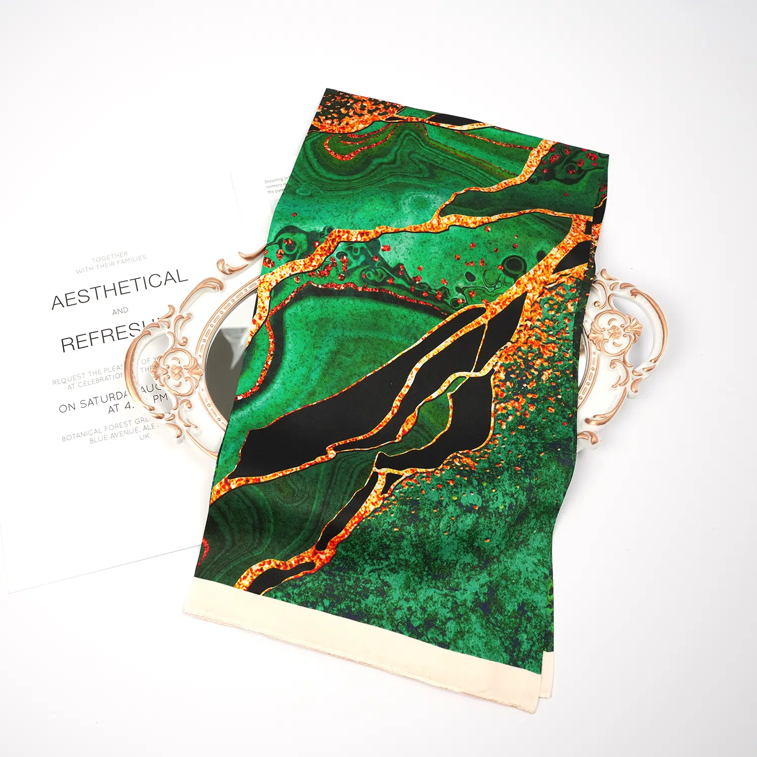 Noir Lumiere %100 Doğal Mulberry İpek Eşarp