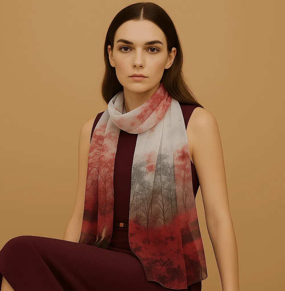 Opaline %100 Doğal Mulberry İpek Şifon Şal