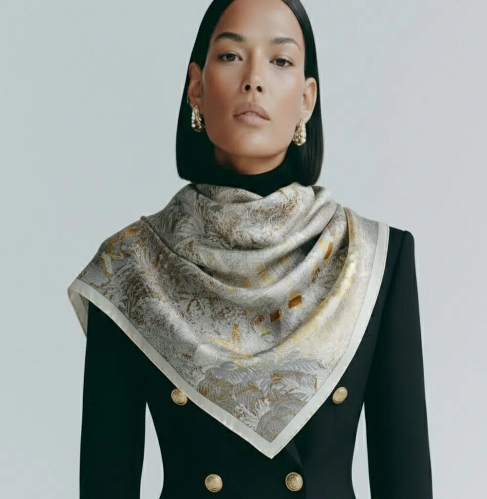 Celeste %100 Mulberry İpek Eşarp – 90x90 Premium Eşarp