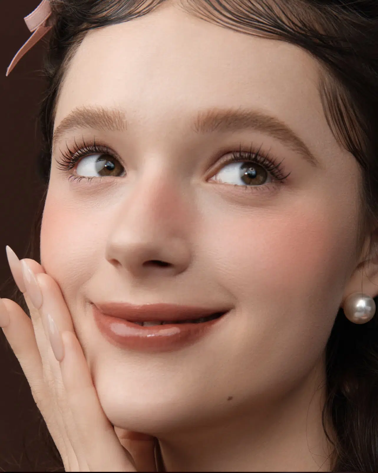 Flower Knows The Sweetie Bear Silk Satin Allık